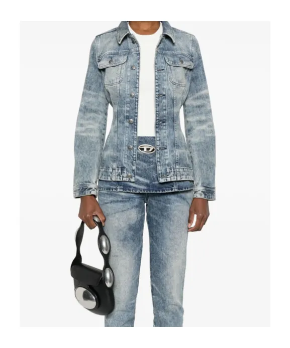 De Katerin Button-Up Denim Jacket