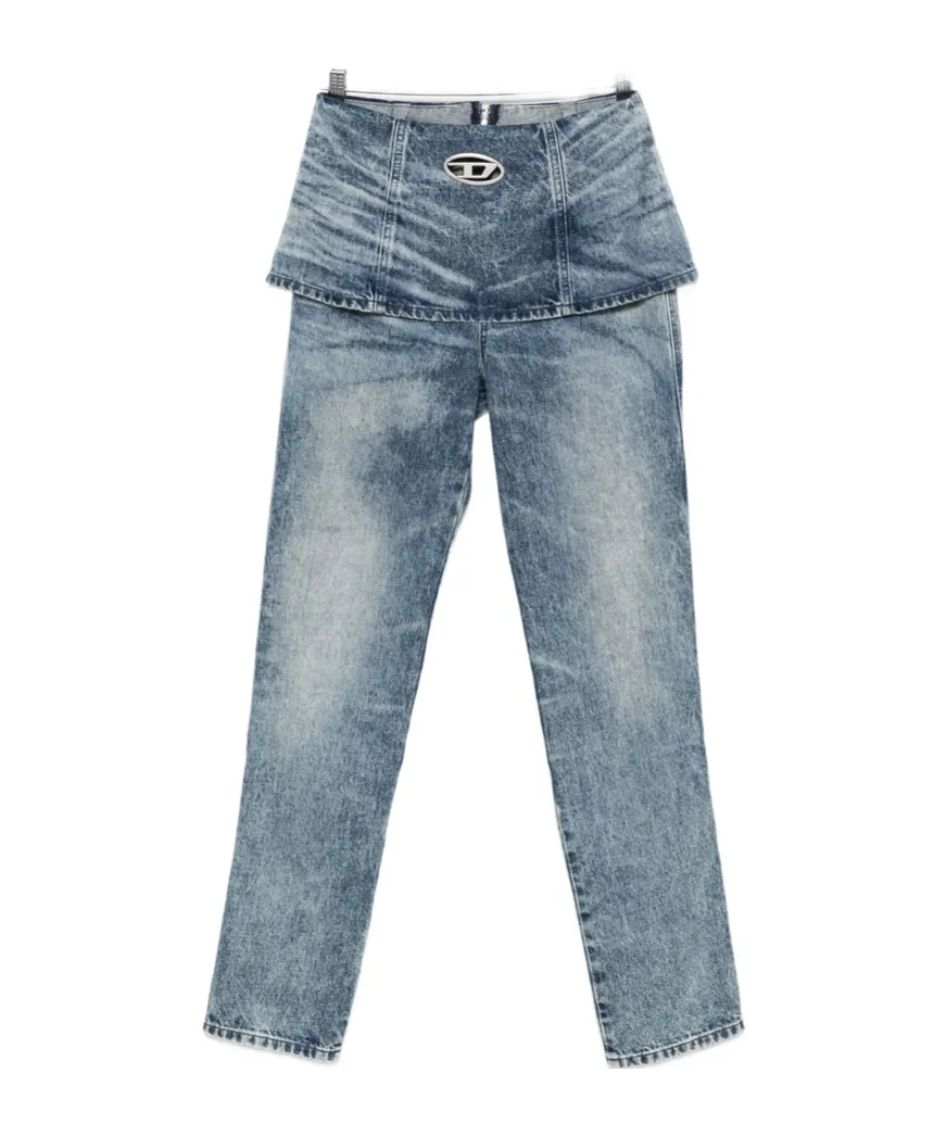 Logo Plaque Straight-Leg Jeans