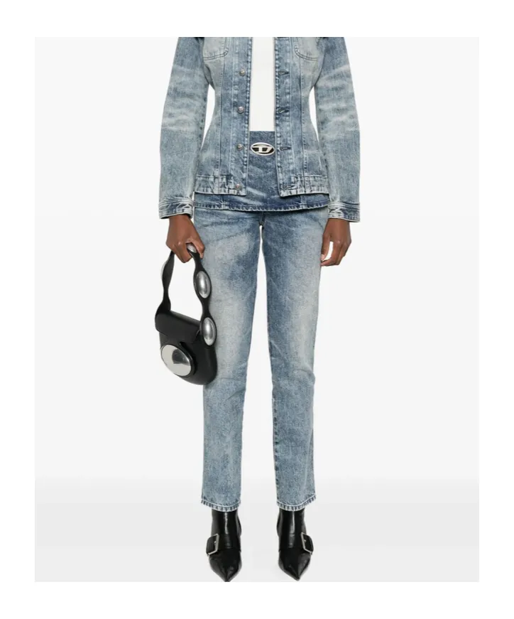Logo Plaque Straight-Leg Jeans