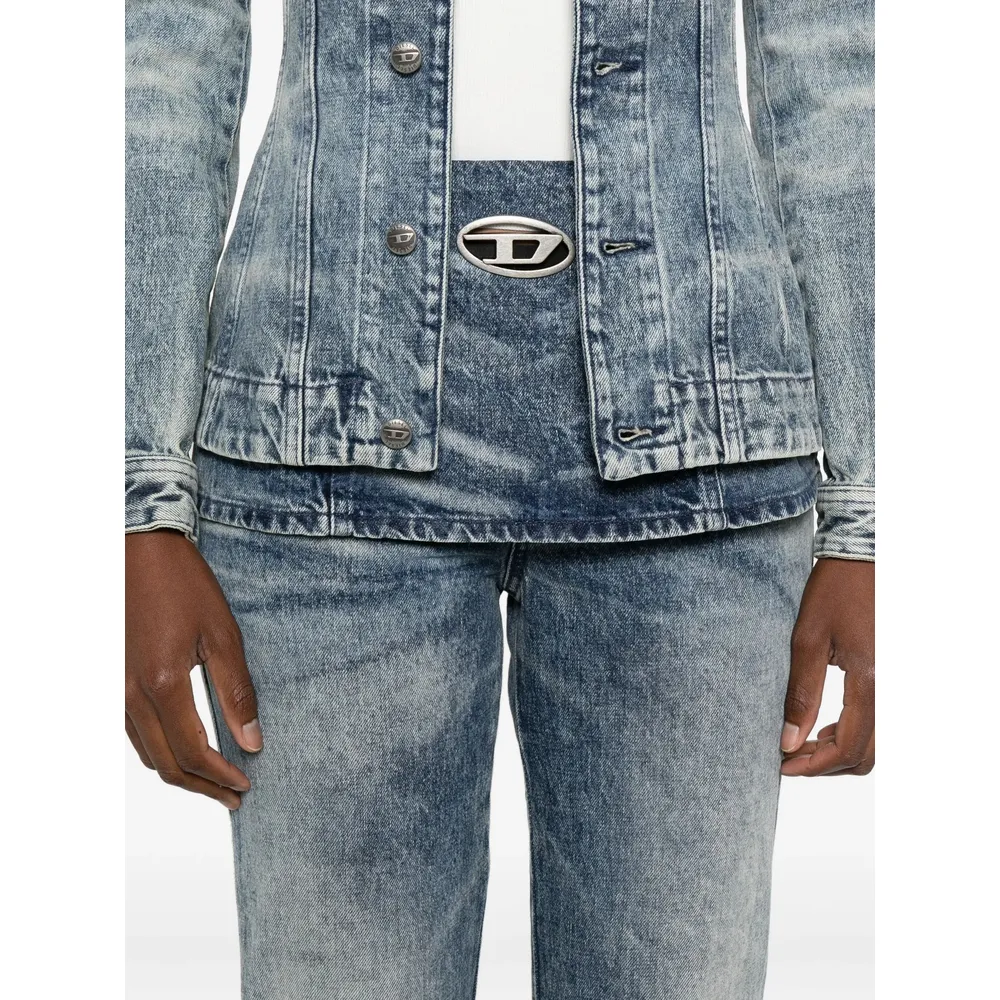 Logo Plaque Straight-Leg Jeans