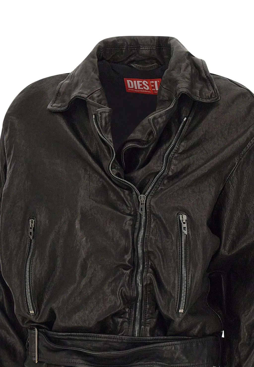 Zip-Up Belted Jacket