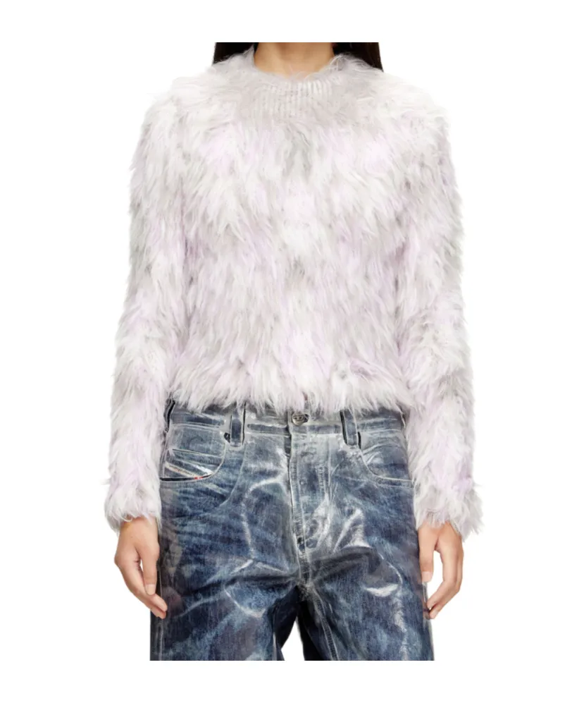 M-Annika Fluffy Jacquard-Knit Jumper
