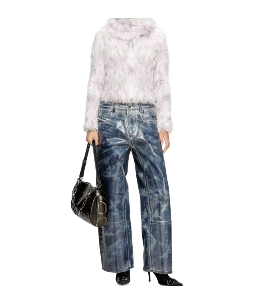 M-Annika Fluffy Jacquard-Knit Jumper