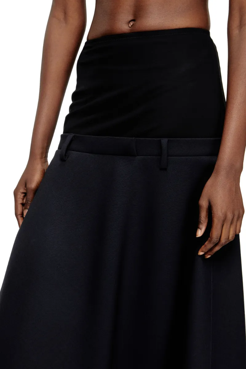 Drop-Waist Flared Skirt
