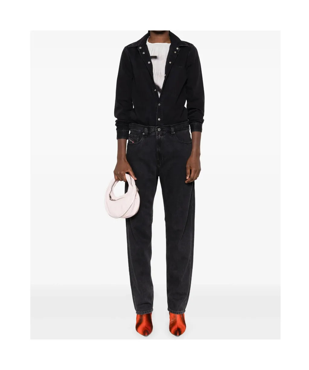 Button-Fastening Jumpsuit
