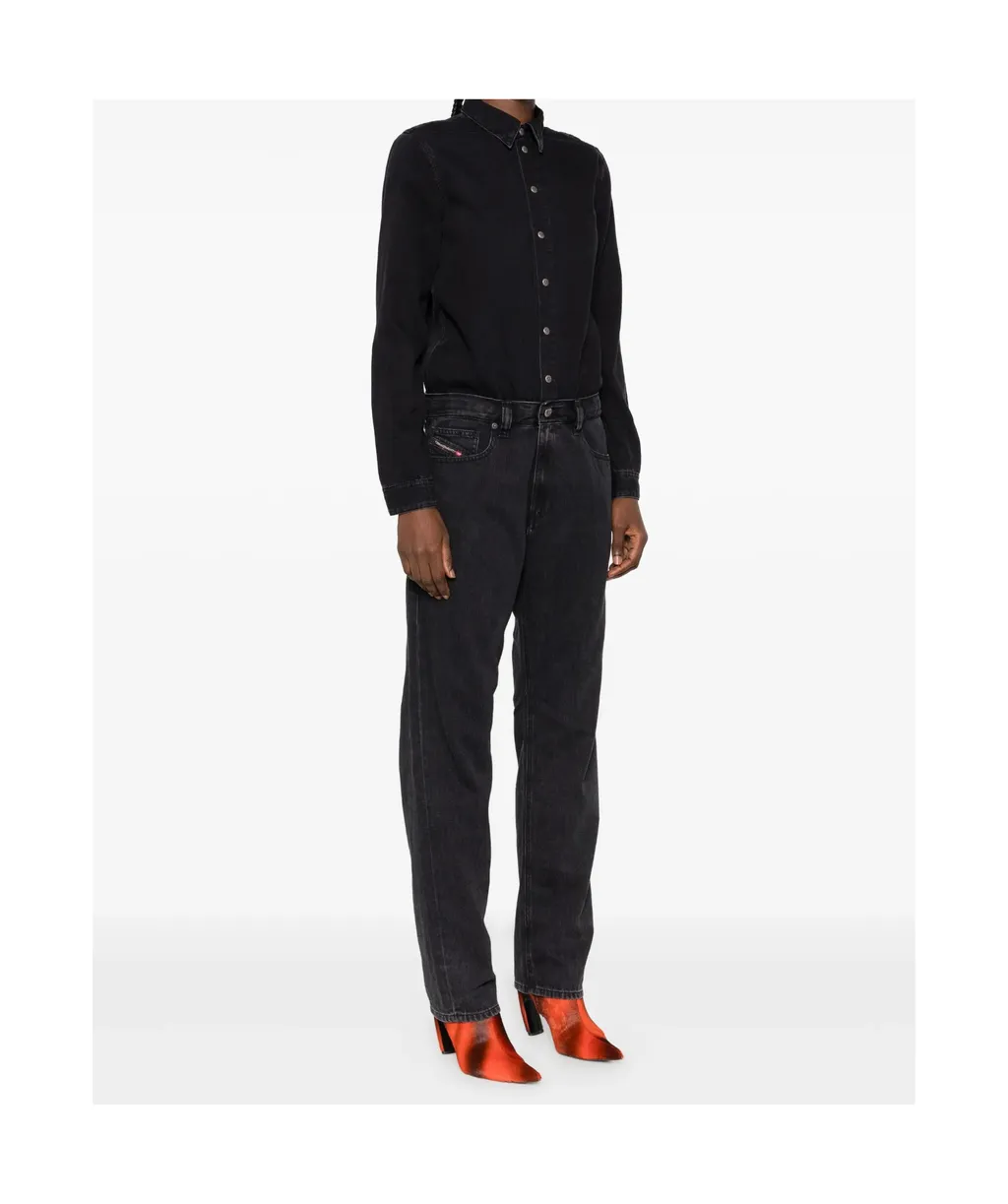 Button-Fastening Jumpsuit