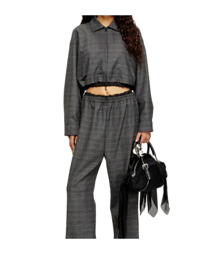 J-Ting-Fem Cropped Coach Jacket