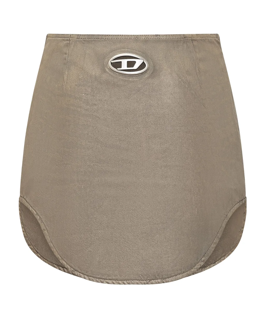 Logo Plaque Asymmetric Skirt