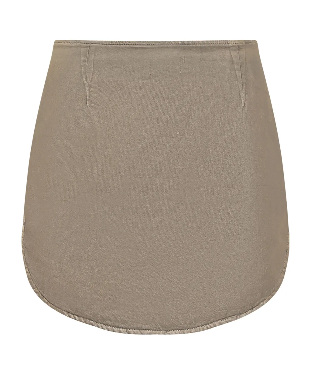 Logo Plaque Asymmetric Skirt