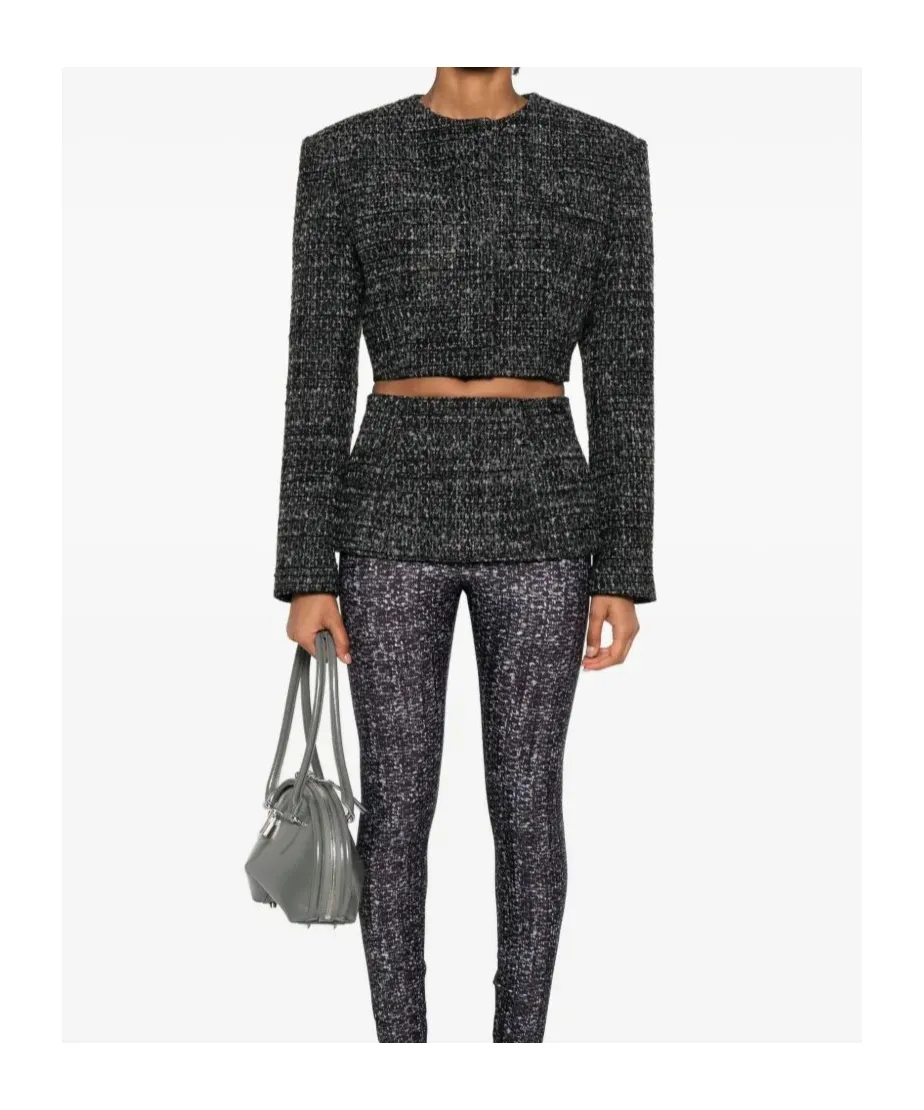 G-Crop-G Tweed Cropped Jacket