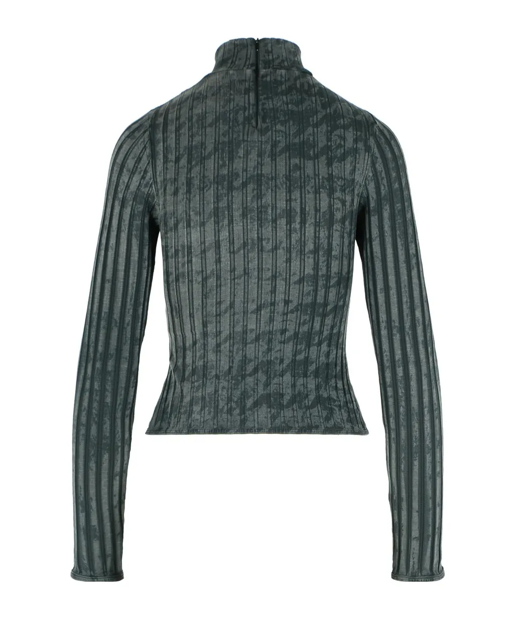 Ribbed High-Neck Top
