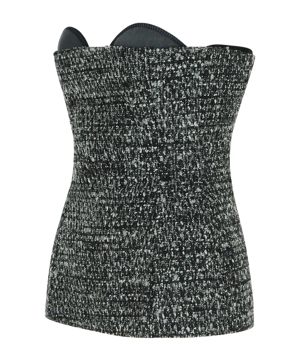 Sweetheart Tweed Top