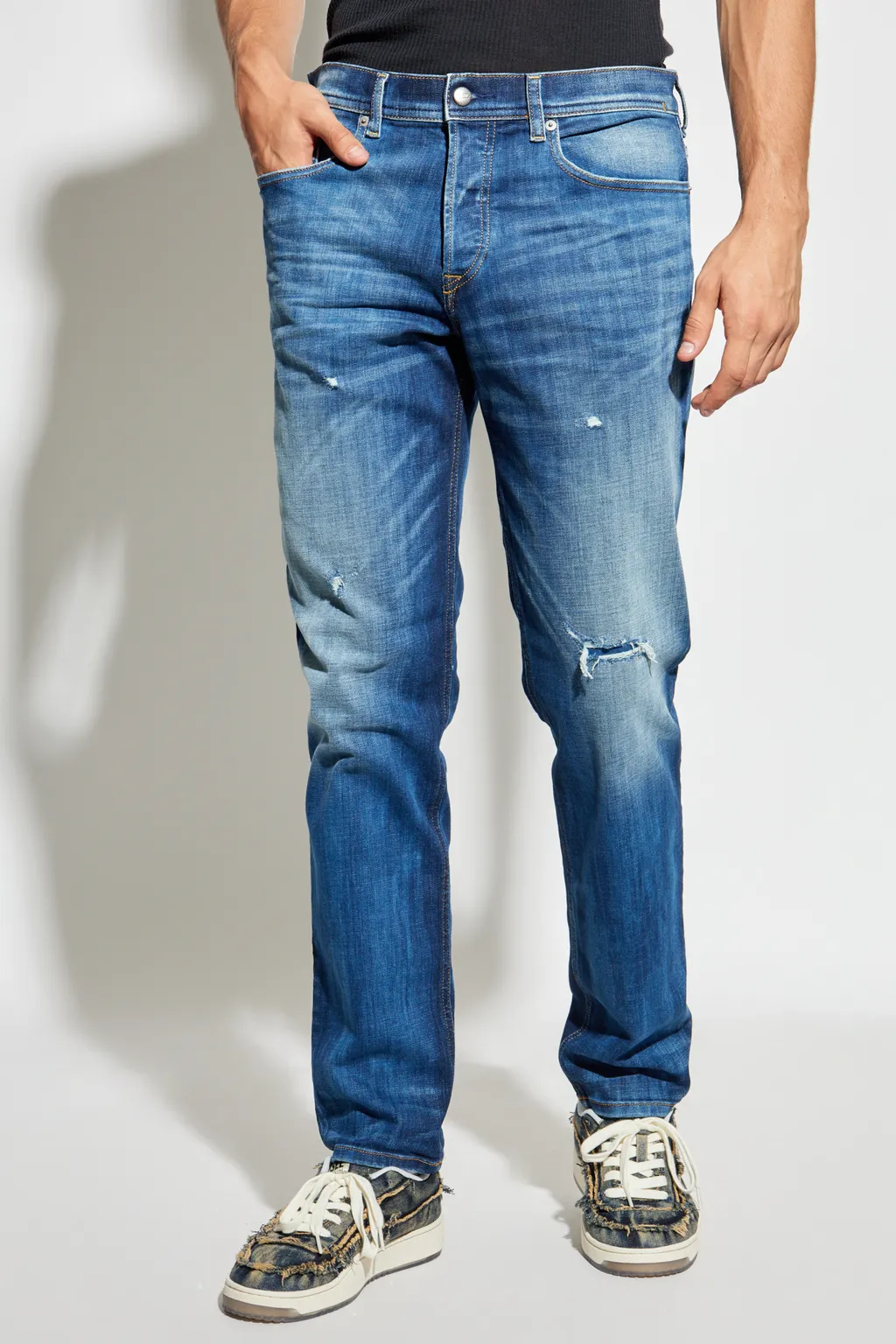 D-Finitive Straight Leg Distressed Jeans