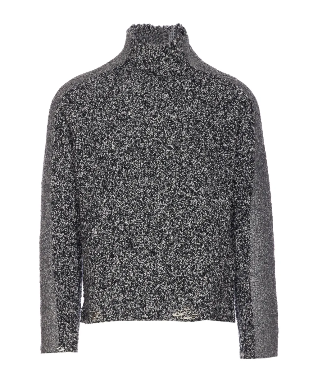 High-Neck Wool Sweater