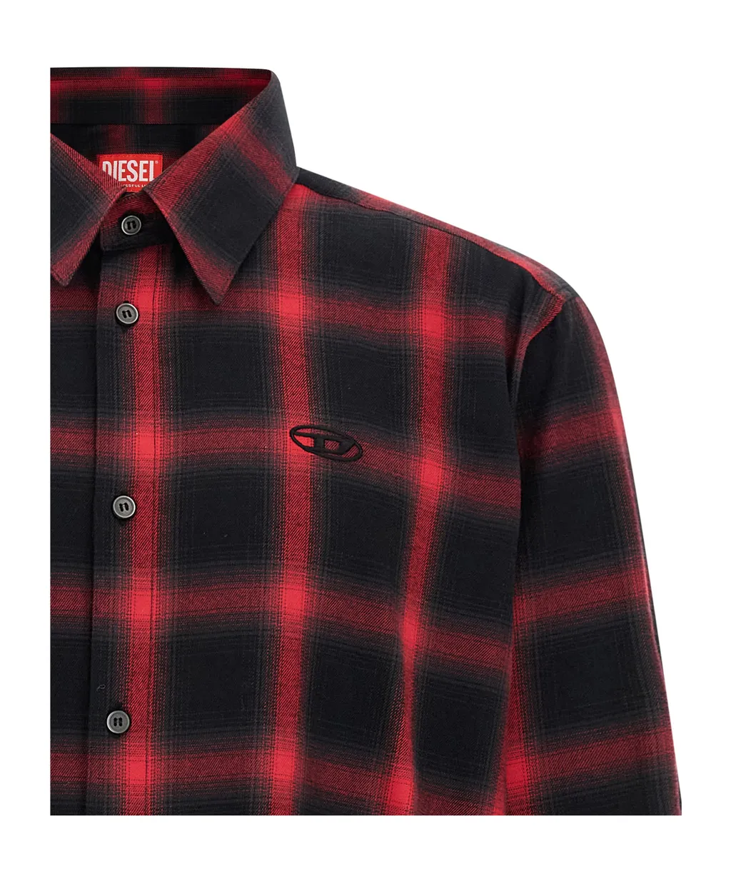 Logo-Embroidered Check-Pattern Shirt