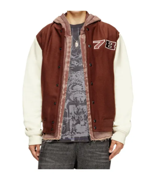 Wool-Blend Varsity Jacket