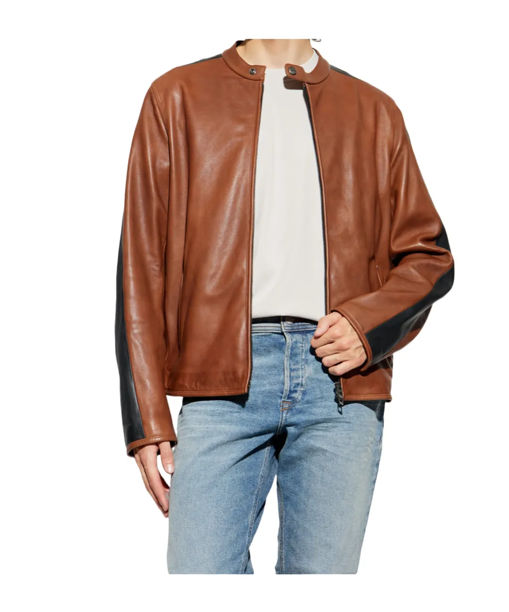 Leather Panelled Jacket
