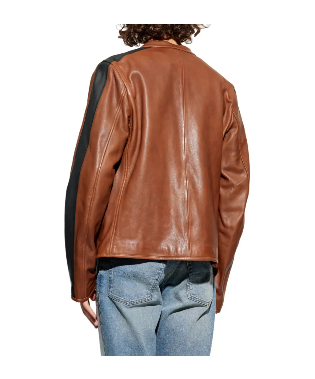 Leather Panelled Jacket