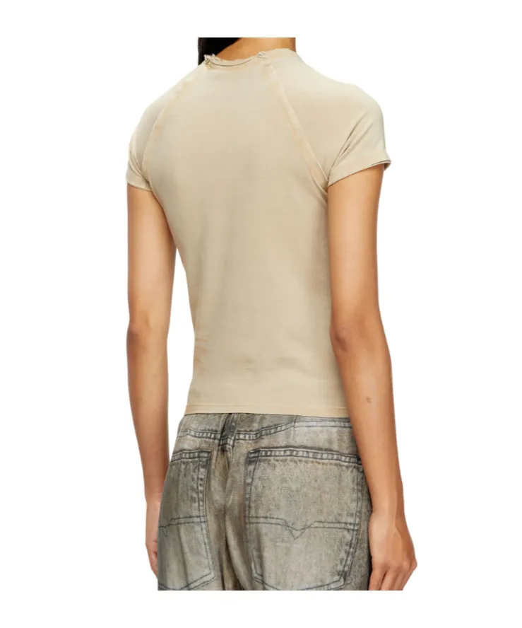 Rhinestone-Embellished Raglan-Sleeve T-Shirt