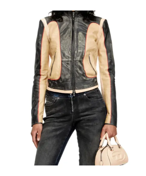 L-Oonie Panelled Leather Jacket