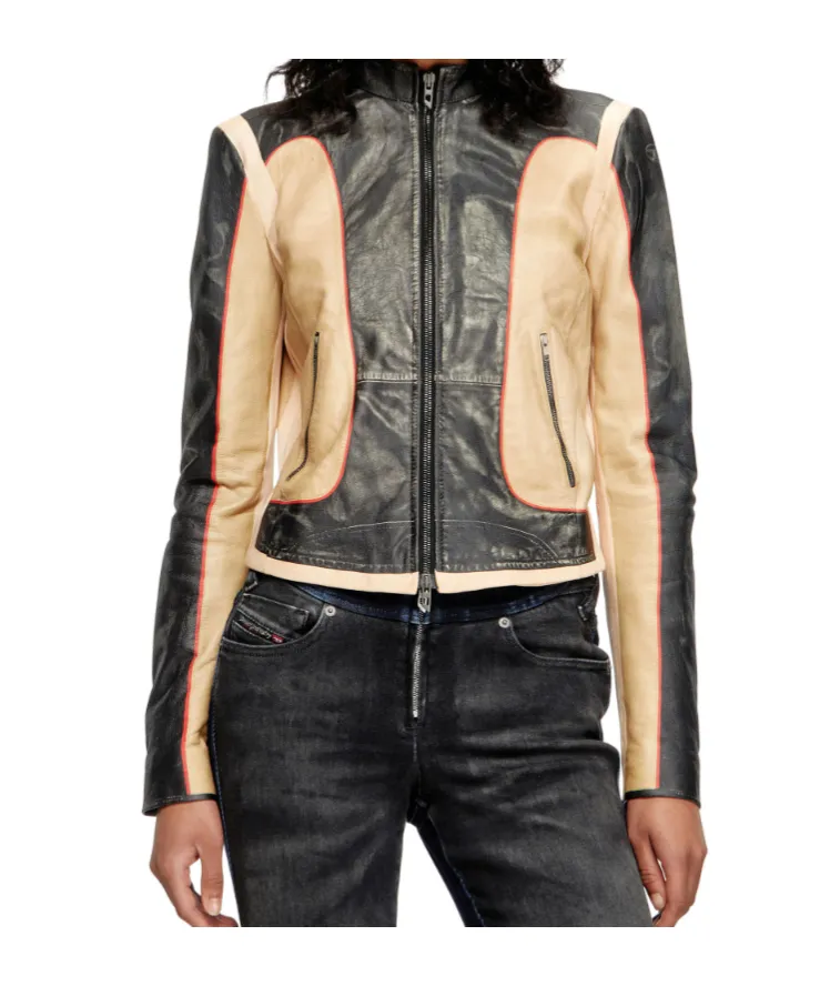 L-Oonie Panelled Leather Jacket