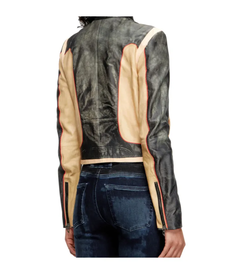 L-Oonie Panelled Leather Jacket