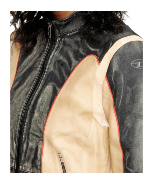 L-Oonie Panelled Leather Jacket
