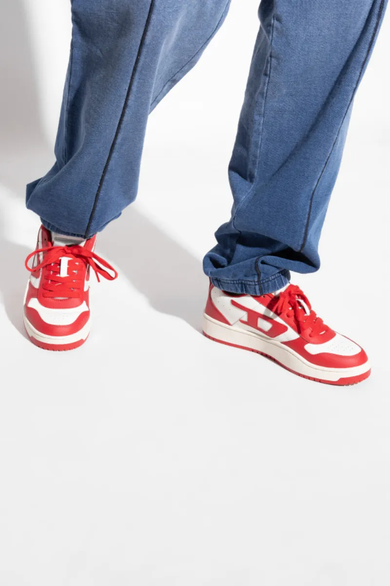 S-Ukiyo Logo-Detail Leather Sneakers