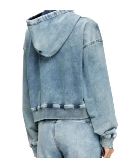 Hooded Zip-Up Denim Jacket