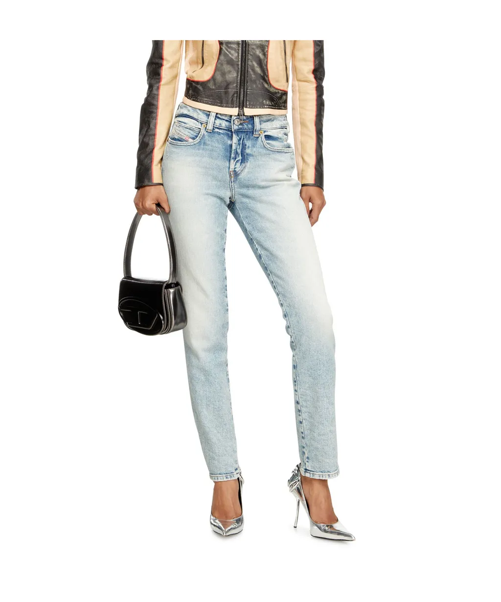 Faded-Wash Cotton Jeans