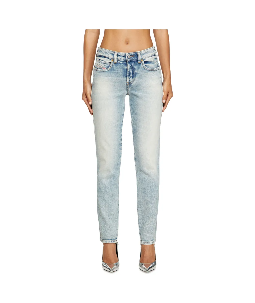Faded-Wash Cotton Jeans