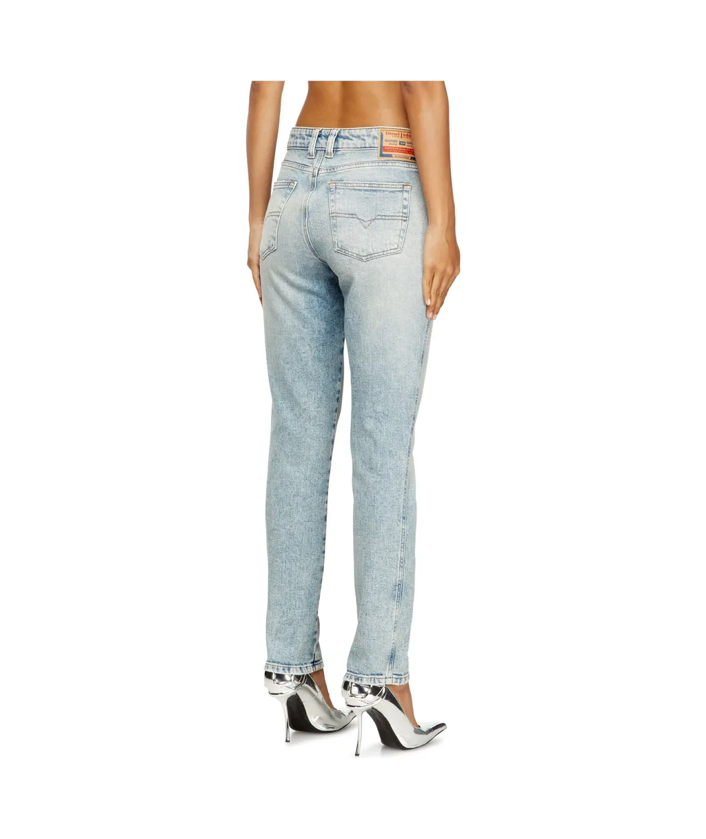 Faded-Wash Cotton Jeans