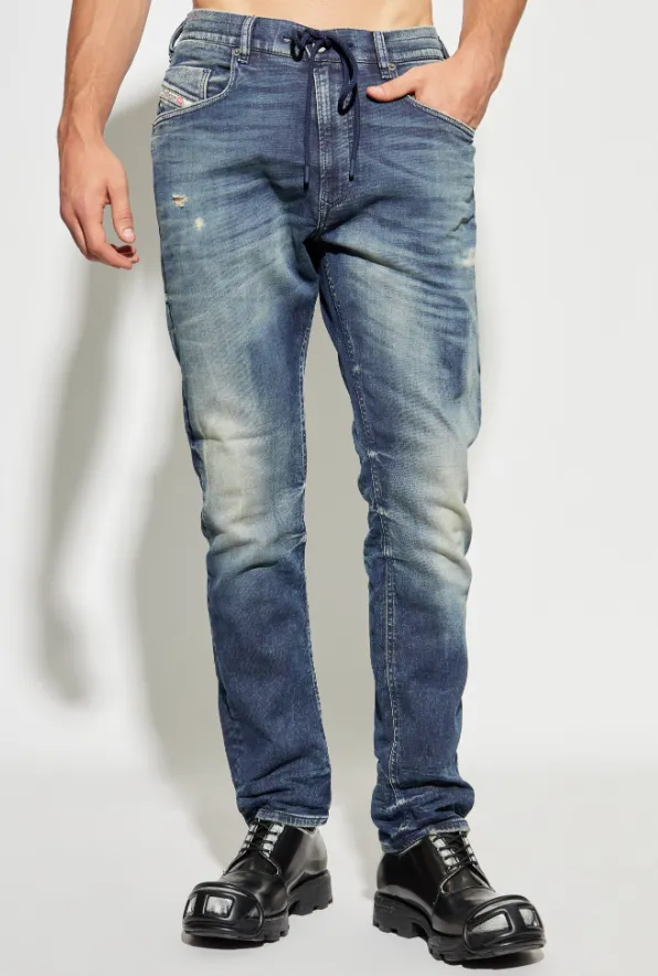 Krooley Drawstring-Waist Distressed Jeans