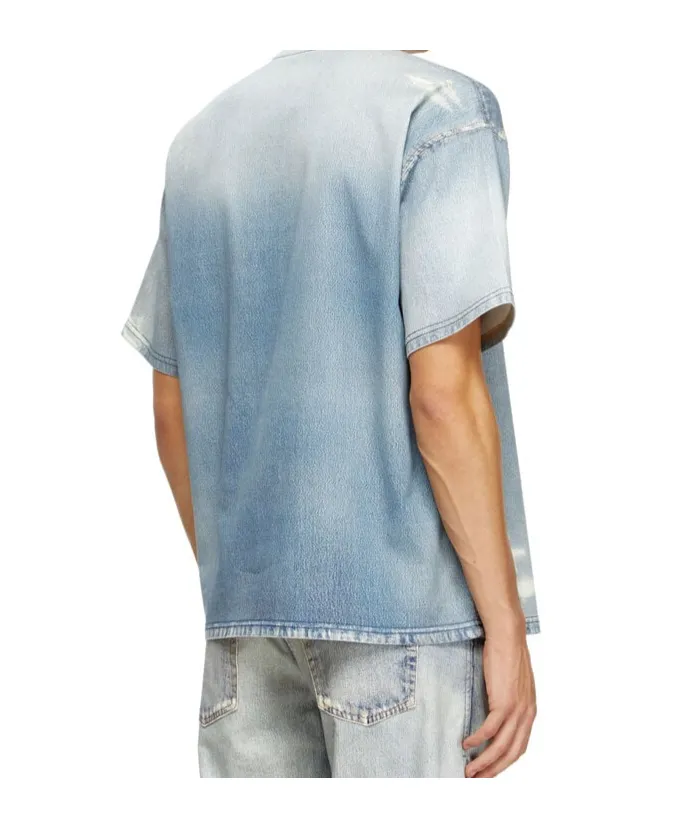 D-Box Jogg Distressed Denim T-Shirt