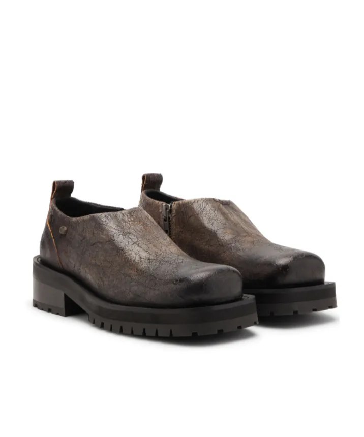 D-Texan Zip-Detail Derby Shoes