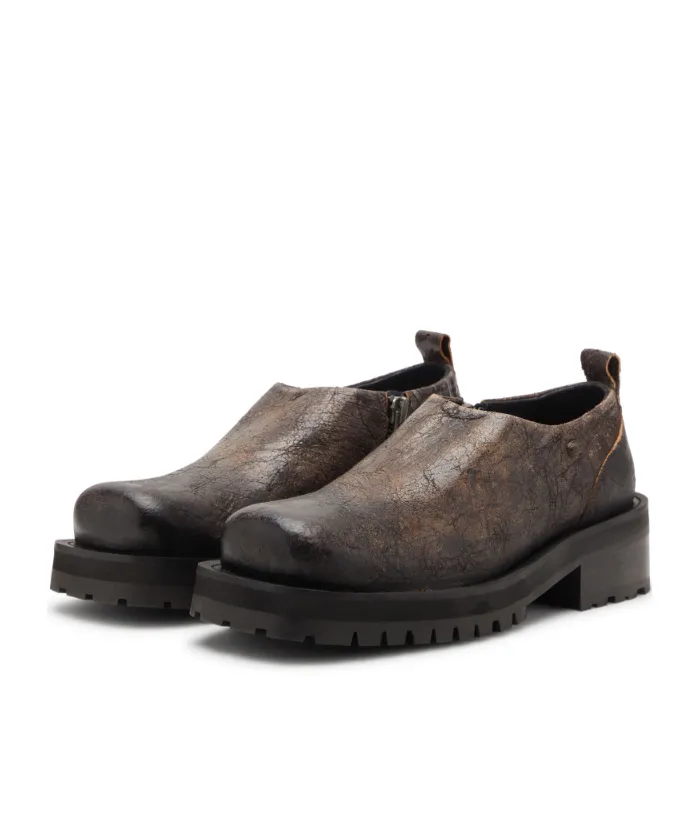 D-Texan Zip-Detail Derby Shoes
