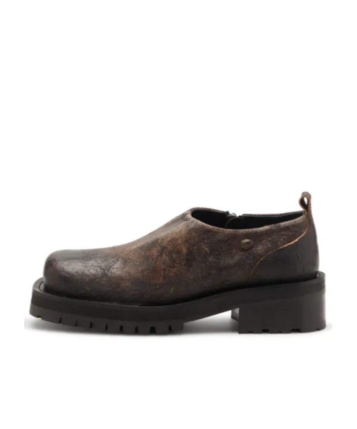 D-Texan Zip-Detail Derby Shoes
