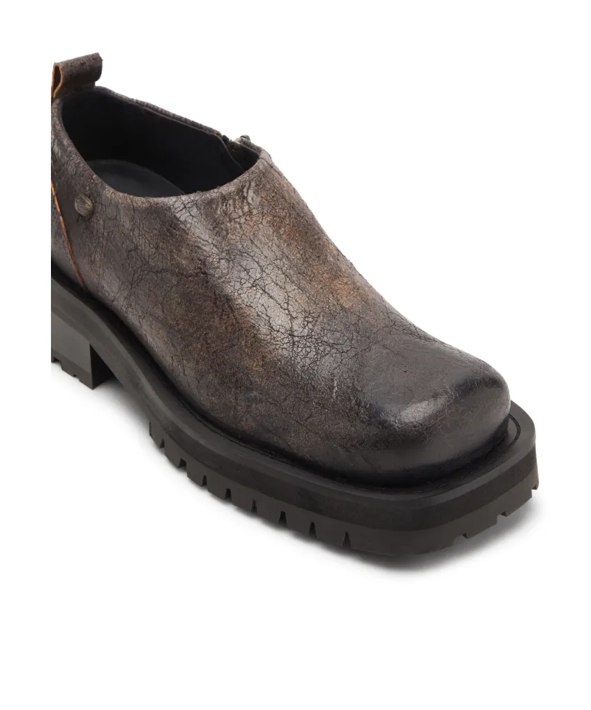 D-Texan Zip-Detail Derby Shoes