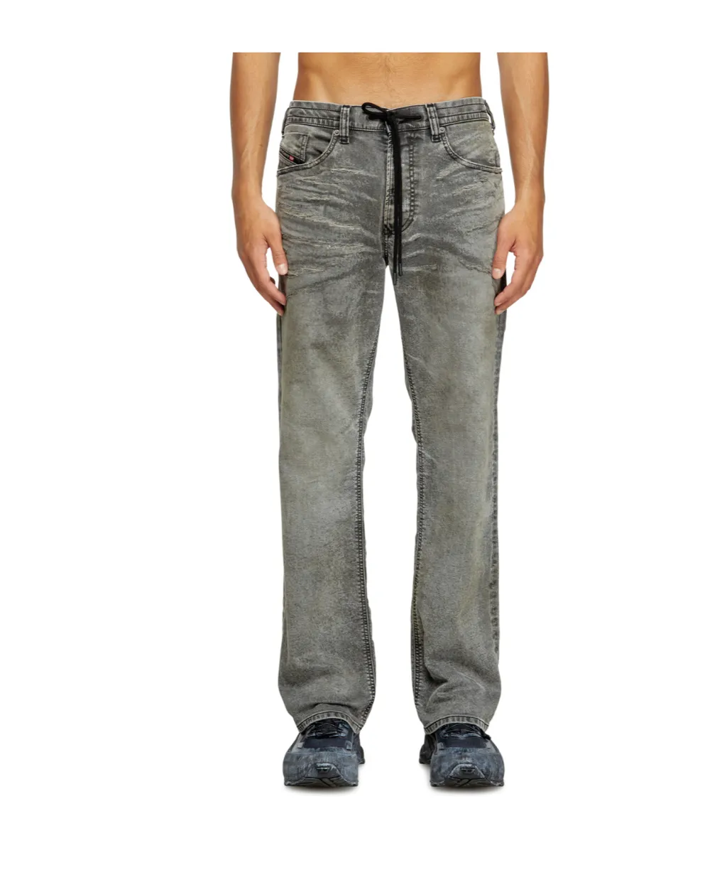 Faded Straight-Leg Jeans
