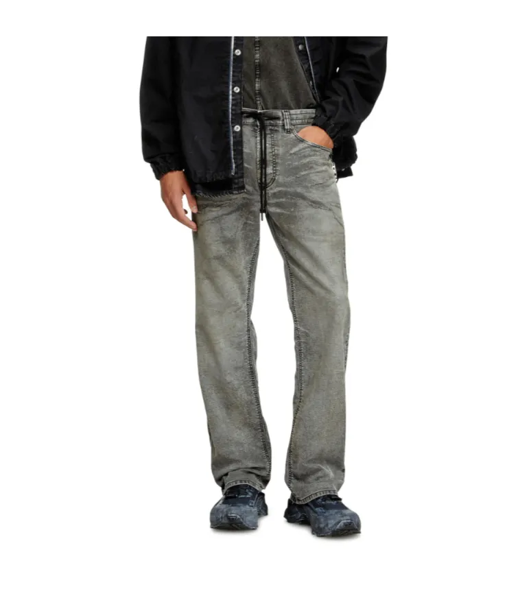 Faded Straight-Leg Jeans