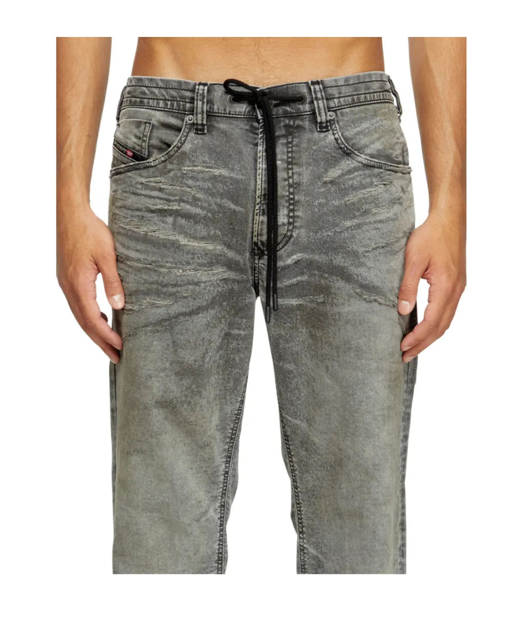 Faded Straight-Leg Jeans