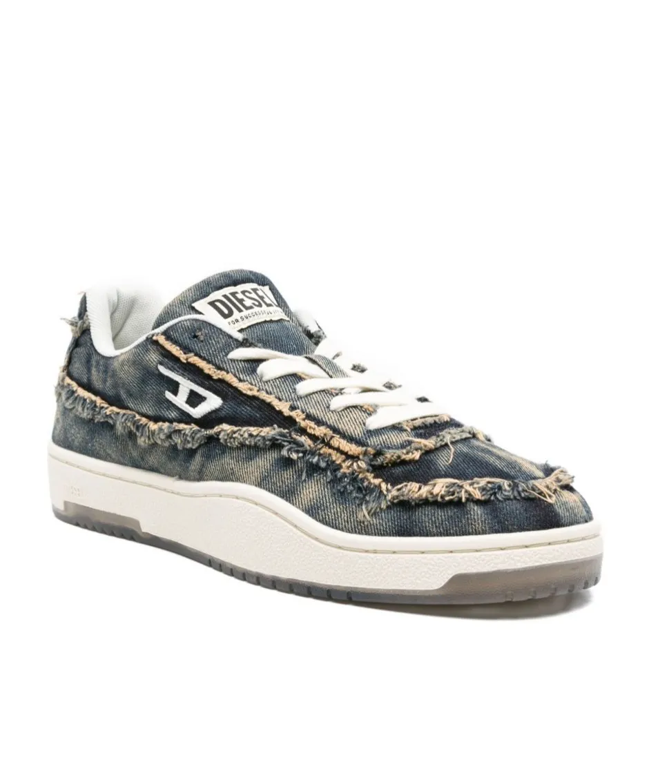 Frayed Denim Sneakers