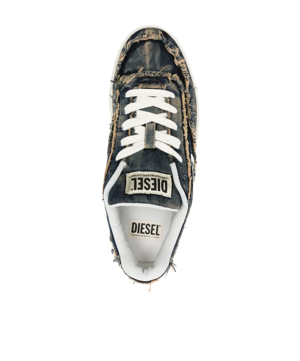 Frayed Denim Sneakers