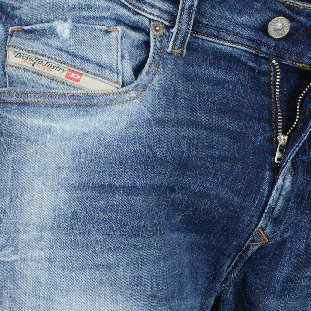 Faded-Wash Slim-Fit Jeans