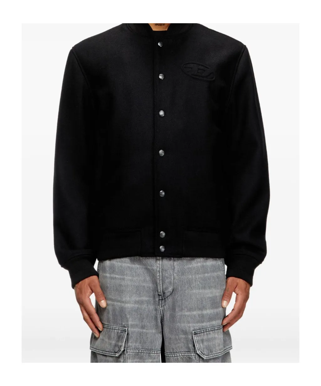 Embroidered Logo Bomber Jacket
