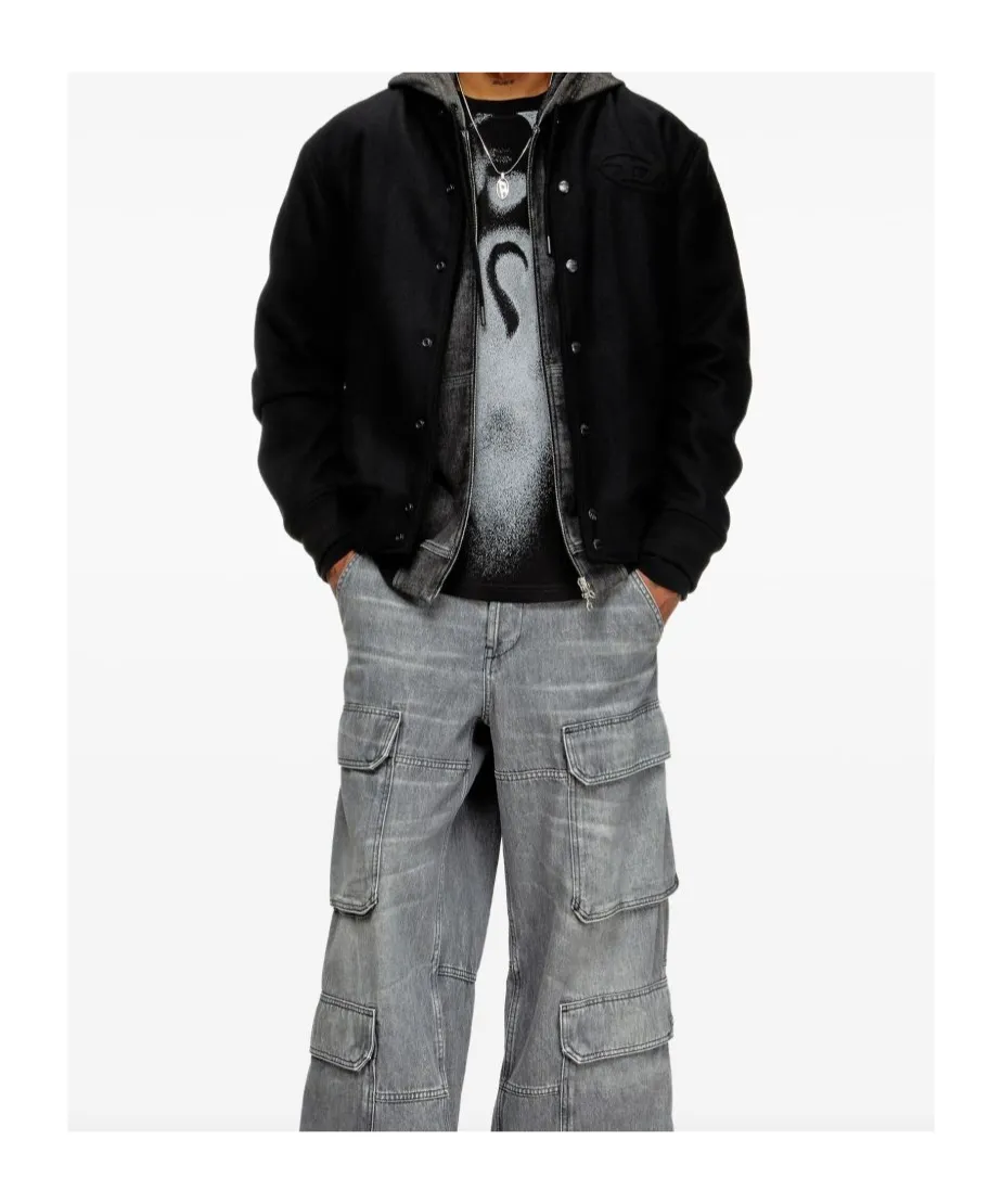 Embroidered Logo Bomber Jacket
