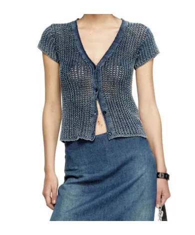 M-Rez Knitted Button-Up Cardigan