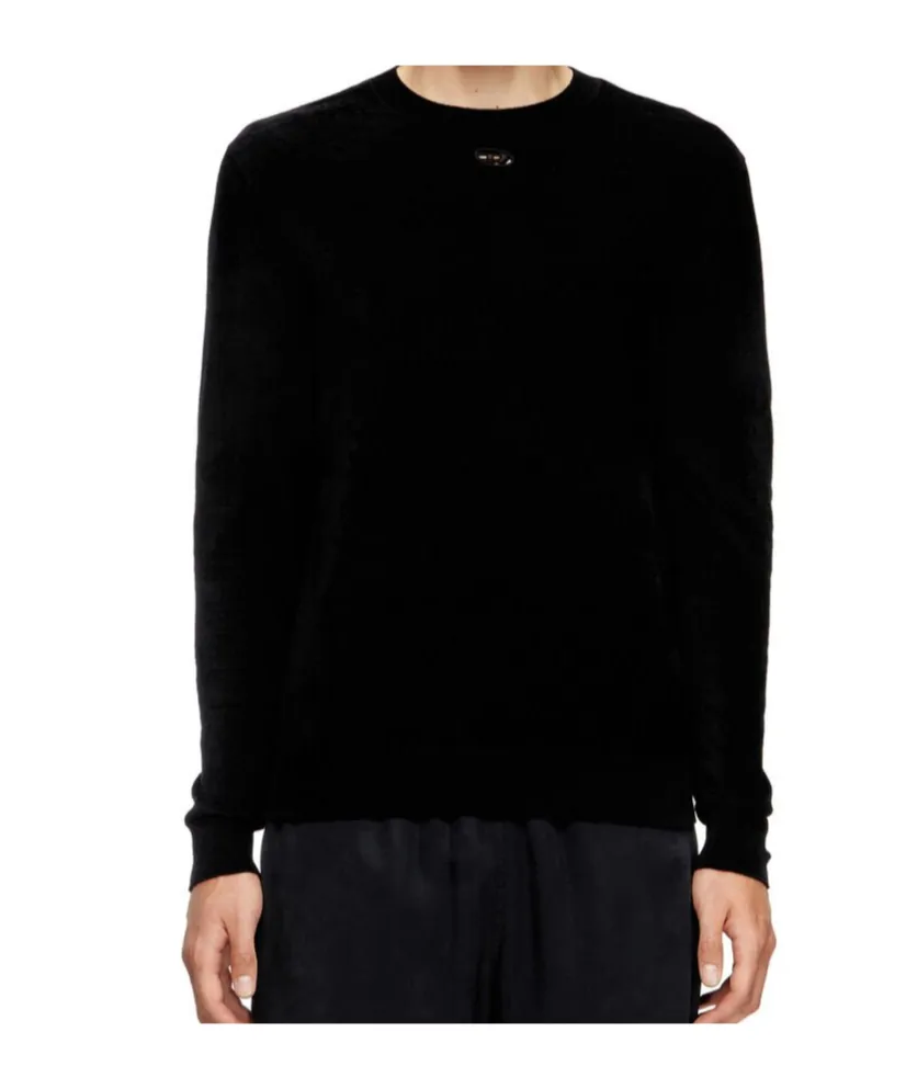 K-Cevro Round-Neck Sweater With Oval D Logo Plaque