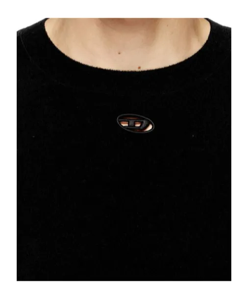 K-Cevro Round-Neck Sweater With Oval D Logo Plaque