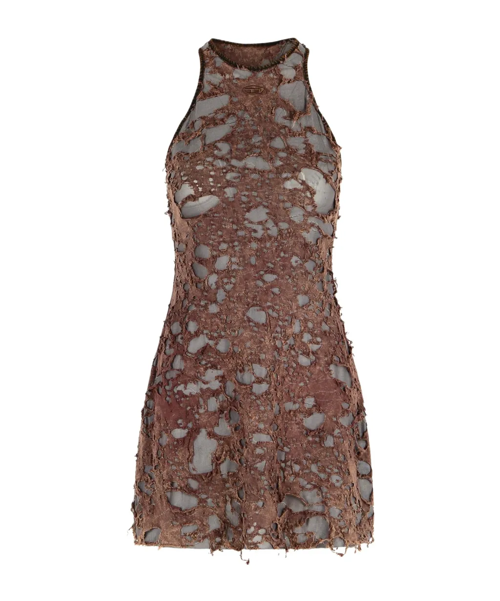 Sleeveless Distressed Dress